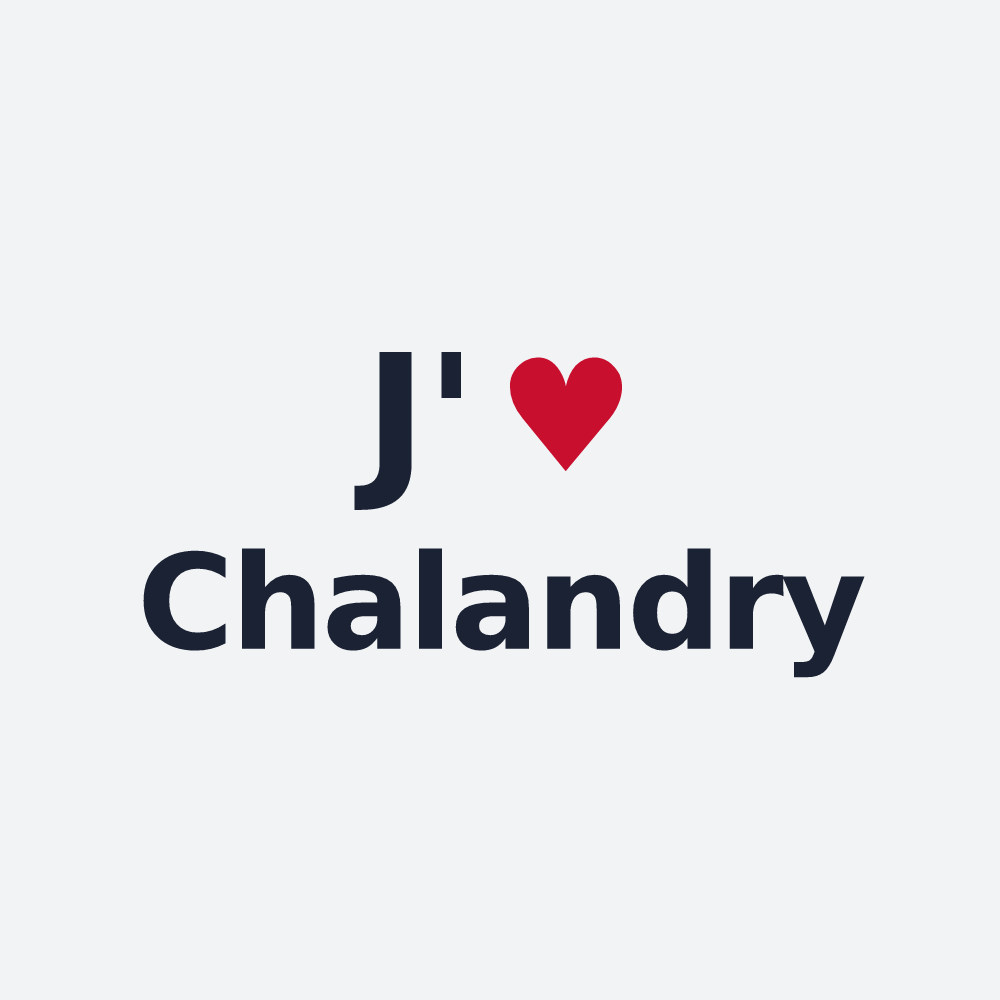 Poster personnalisé Chalandry — design J'aime Chalandry