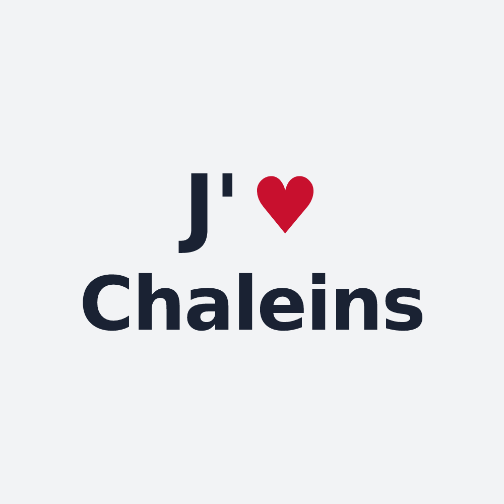 Poster personnalisé Chaleins — design J'aime Chaleins