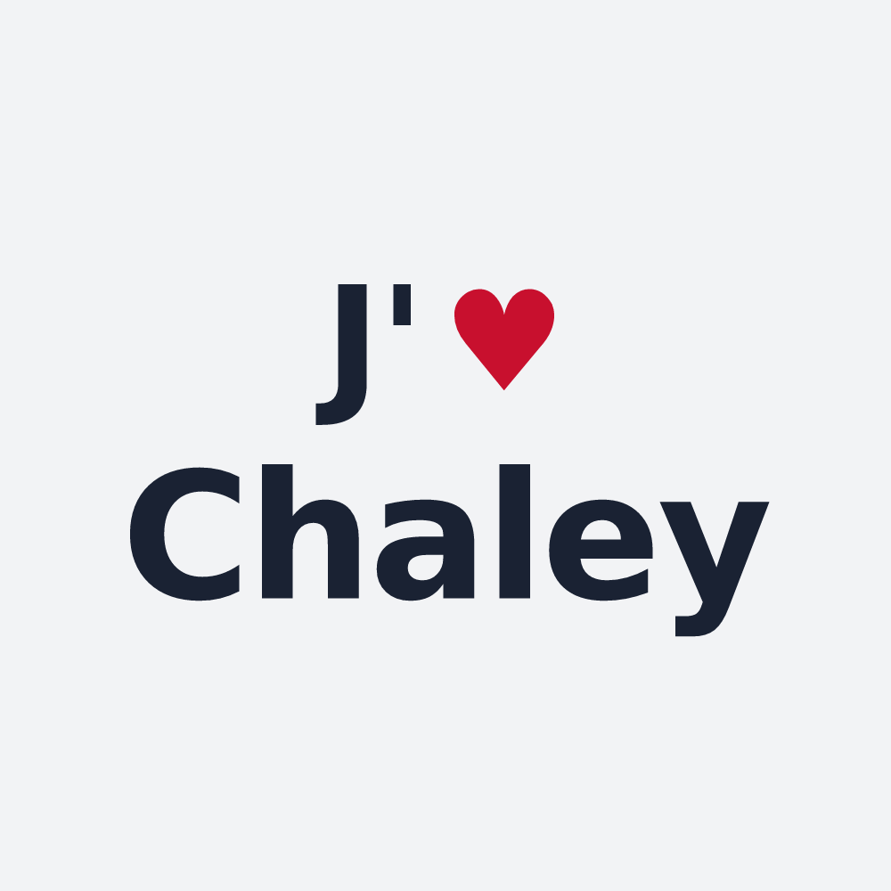 Poster personnalisé Chaley — design J'aime Chaley