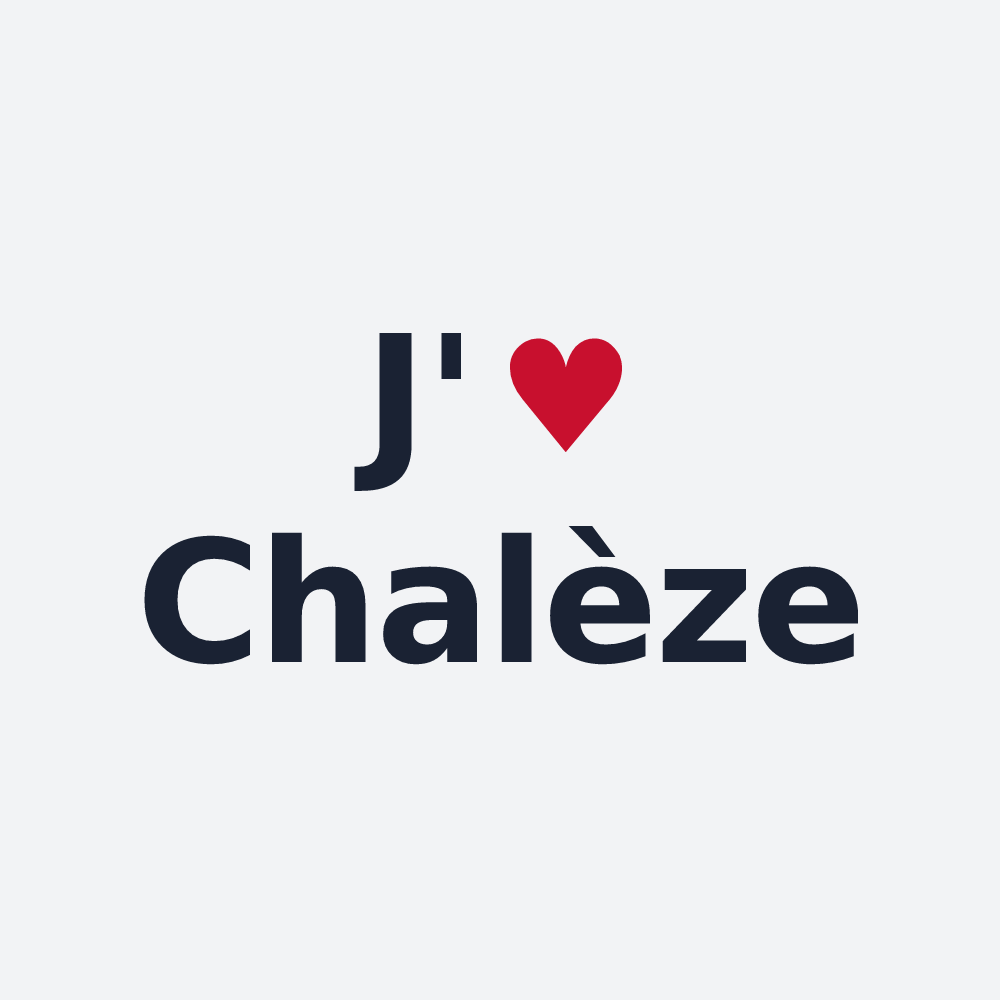 Poster personnalisé Chalèze — design J'aime Chalèze