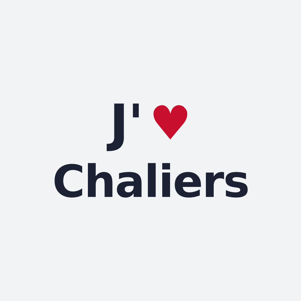 Poster personnalisé Chaliers — design J'aime Chaliers