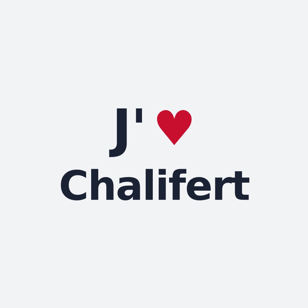 Poster personnalisé Chalifert — design J'aime Chalifert