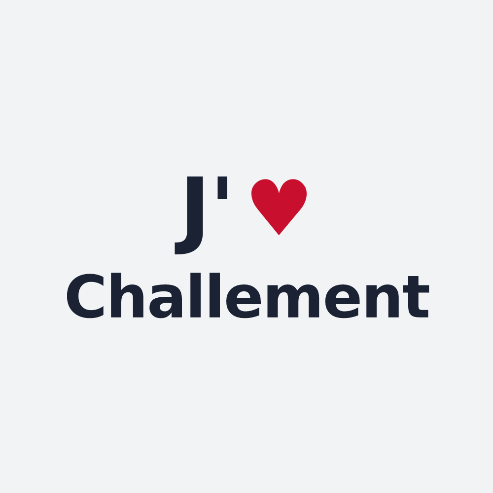Poster personnalisé Challement — design J'aime Challement