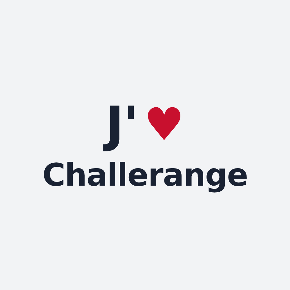 Poster personnalisé Challerange — design J'aime Challerange