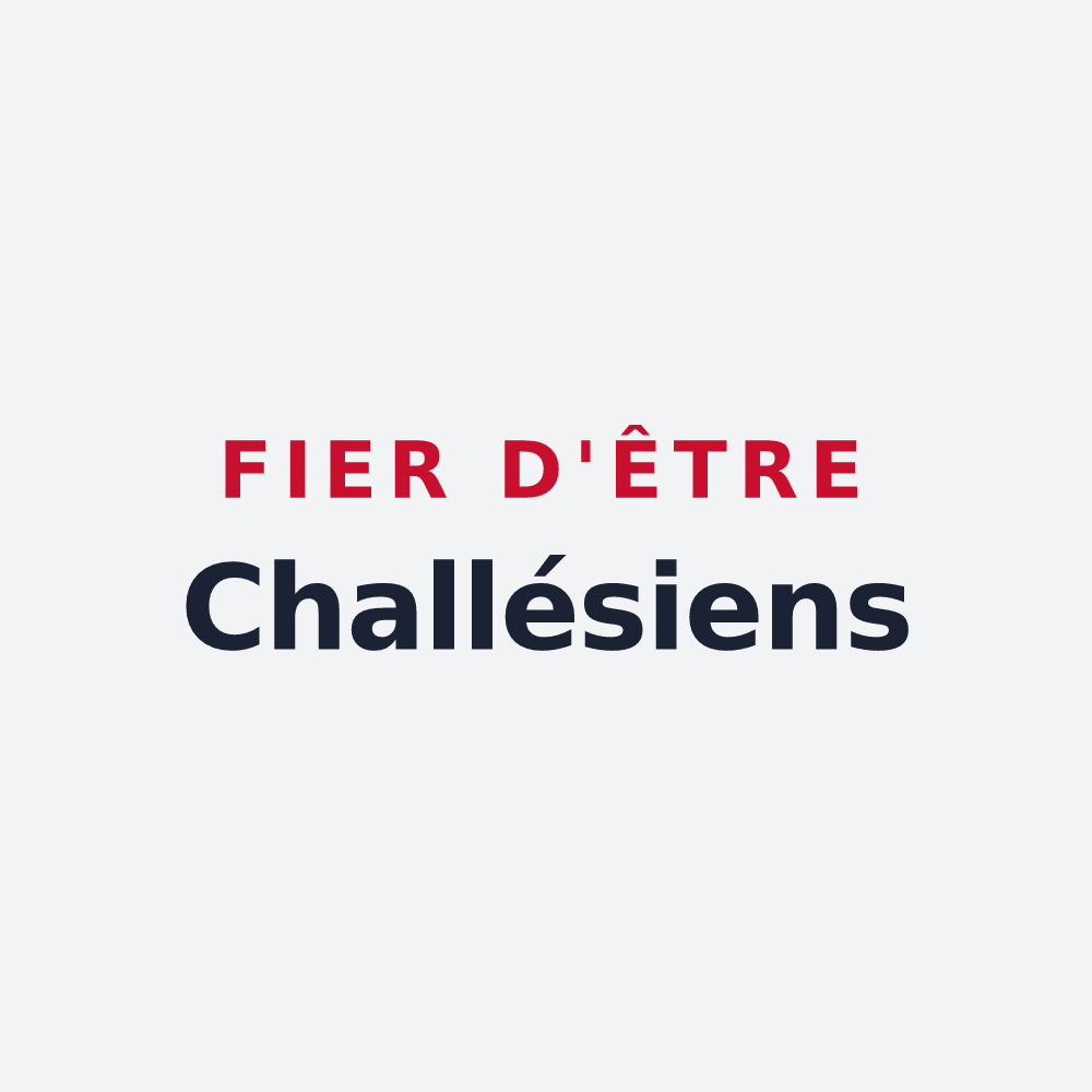 Poster « Fier d'être Challésiens » — design pour Challes-les-Eaux