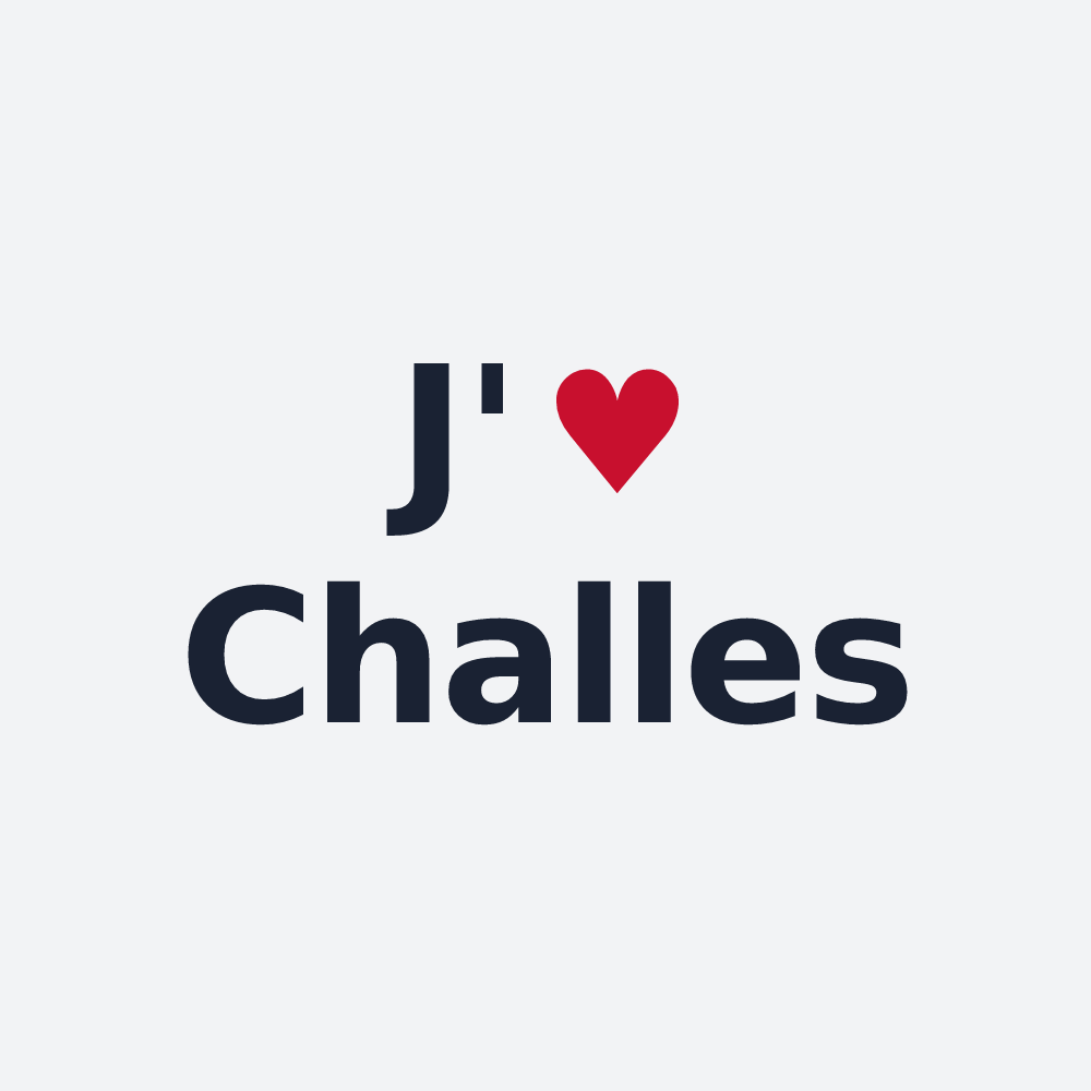 Poster personnalisé Challes — design J'aime Challes