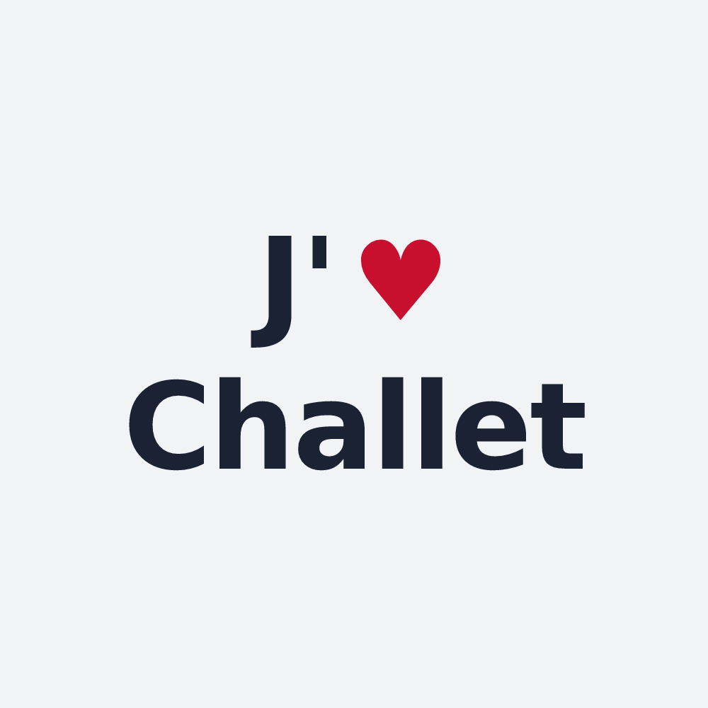 Poster personnalisé Challet — design J'aime Challet