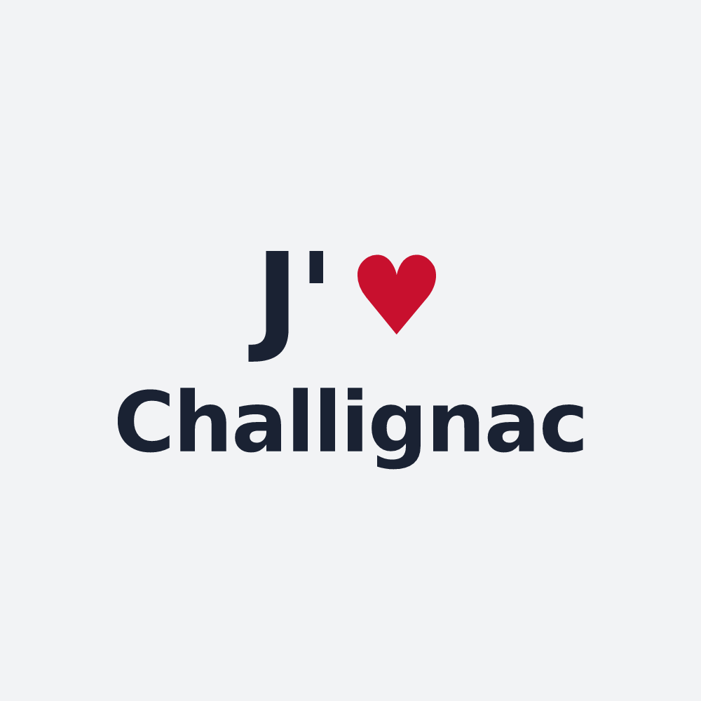 Poster personnalisé Challignac — design J'aime Challignac