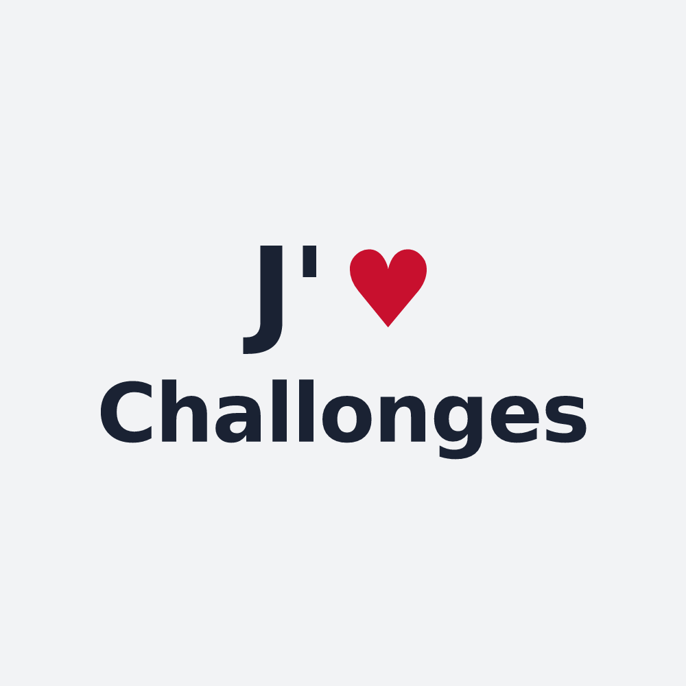 Poster personnalisé Challonges — design J'aime Challonges