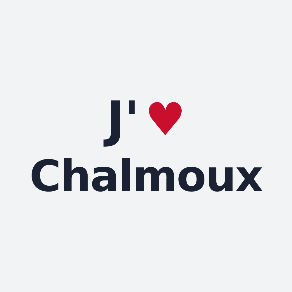 Poster personnalisé Chalmoux — design J'aime Chalmoux