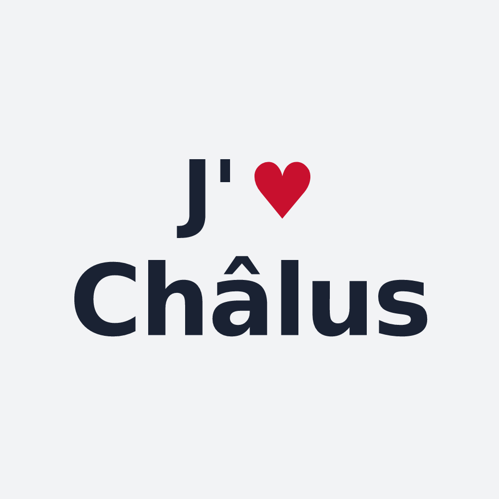 Poster personnalisé Châlus — design J'aime Châlus