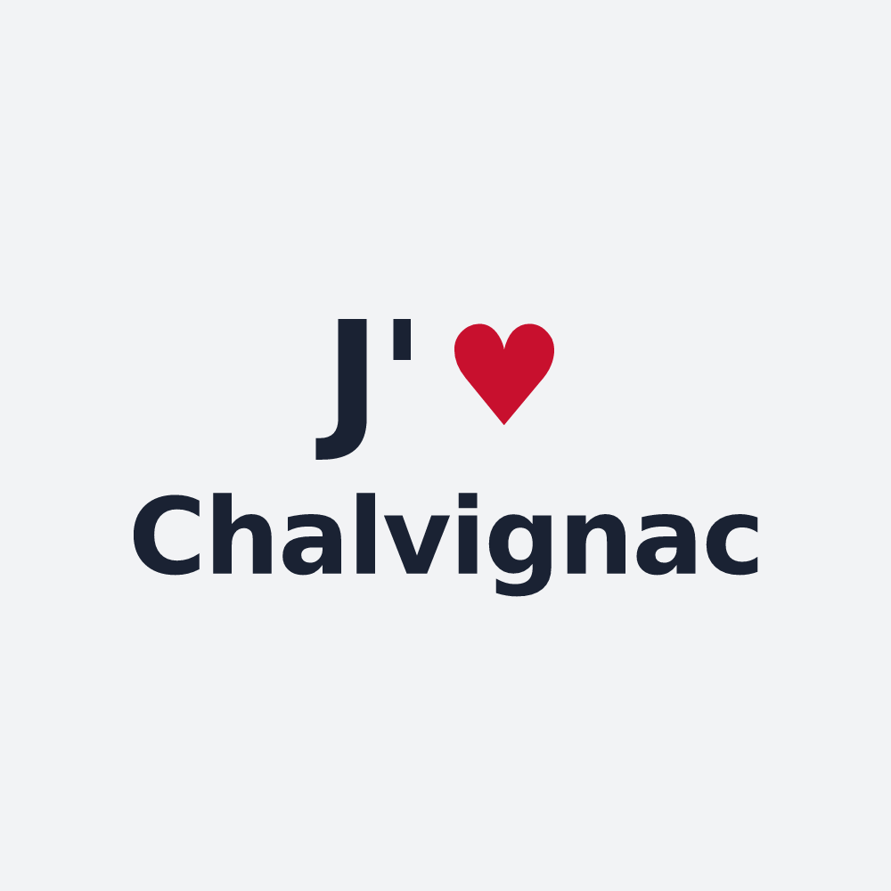Poster personnalisé Chalvignac — design J'aime Chalvignac