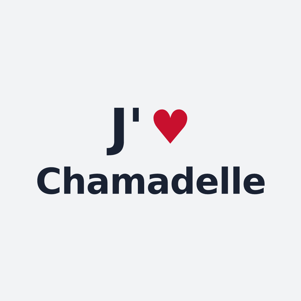 Poster personnalisé Chamadelle — design J'aime Chamadelle