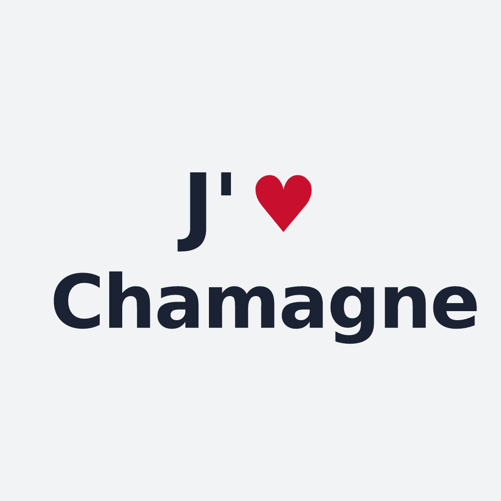 Poster personnalisé Chamagne — design J'aime Chamagne