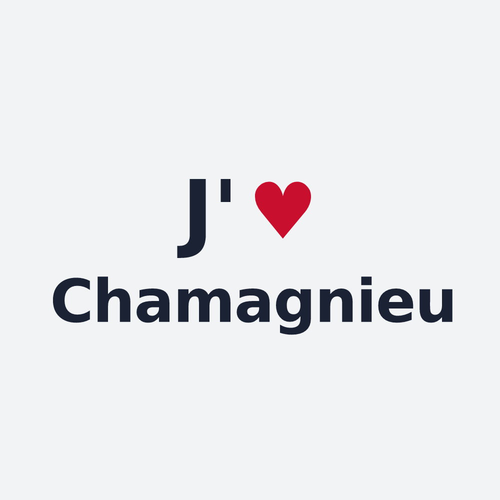 Poster personnalisé Chamagnieu — design J'aime Chamagnieu