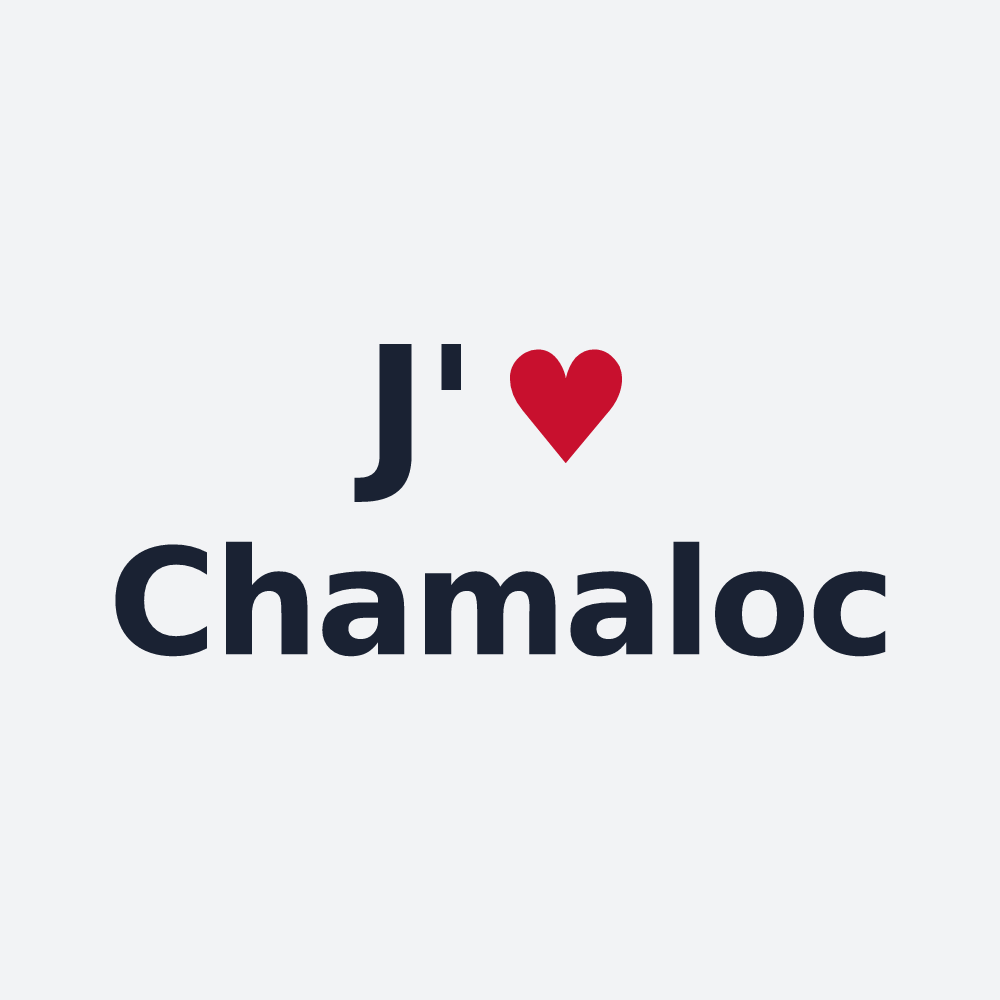 Poster personnalisé Chamaloc — design J'aime Chamaloc