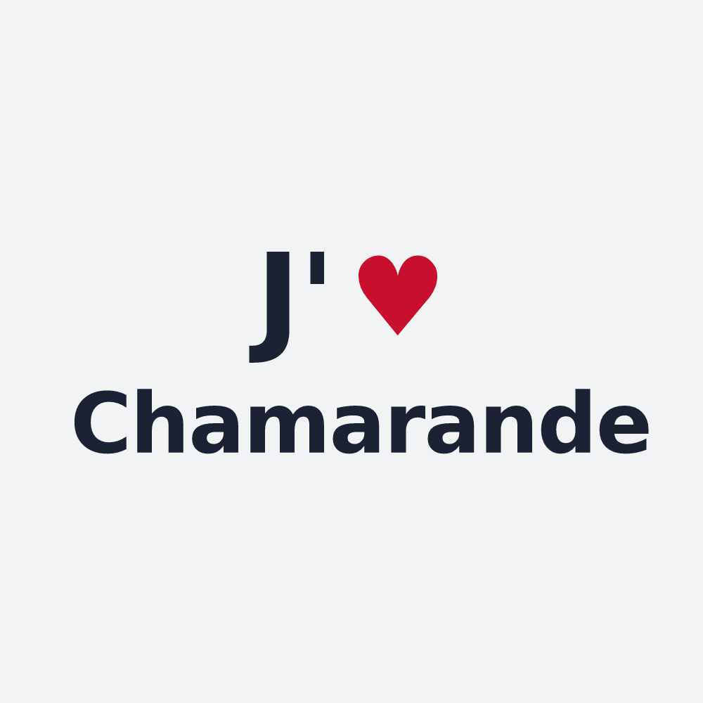 Poster personnalisé Chamarande — design « J'aime Chamarande » imprimé sur le poster