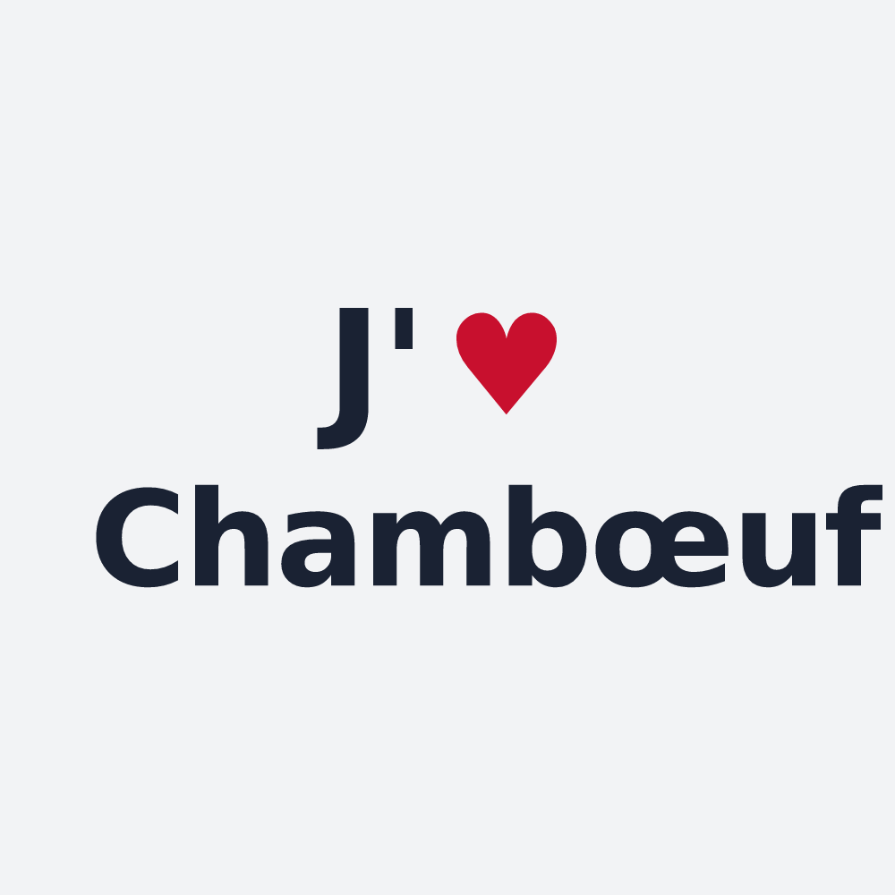 Poster personnalisé Chambœuf — design J'aime Chambœuf