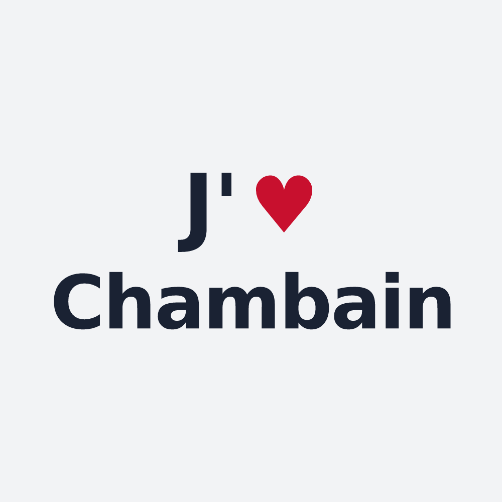 Poster personnalisé Chambain — design J'aime Chambain
