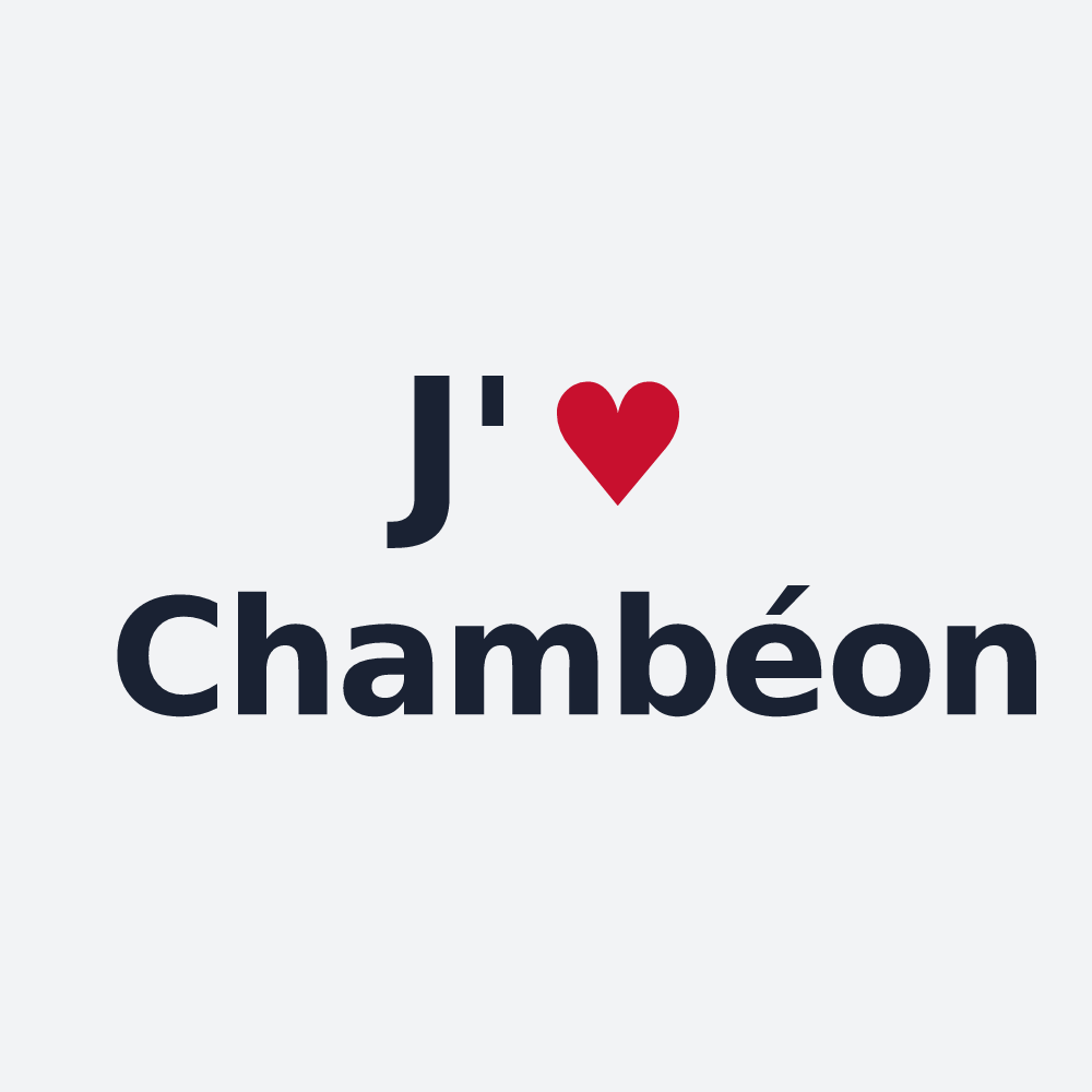 Poster personnalisé Chambéon — design J'aime Chambéon