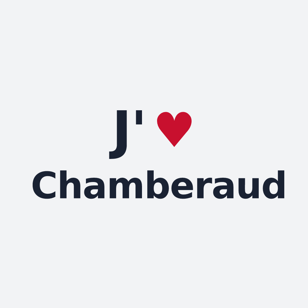 Poster personnalisé Chamberaud — design « J'aime Chamberaud » imprimé sur le poster