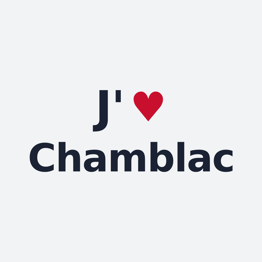 Poster personnalisé Chamblac — design J'aime Chamblac