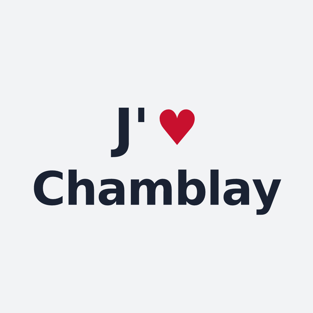 Poster personnalisé Chamblay — design J'aime Chamblay