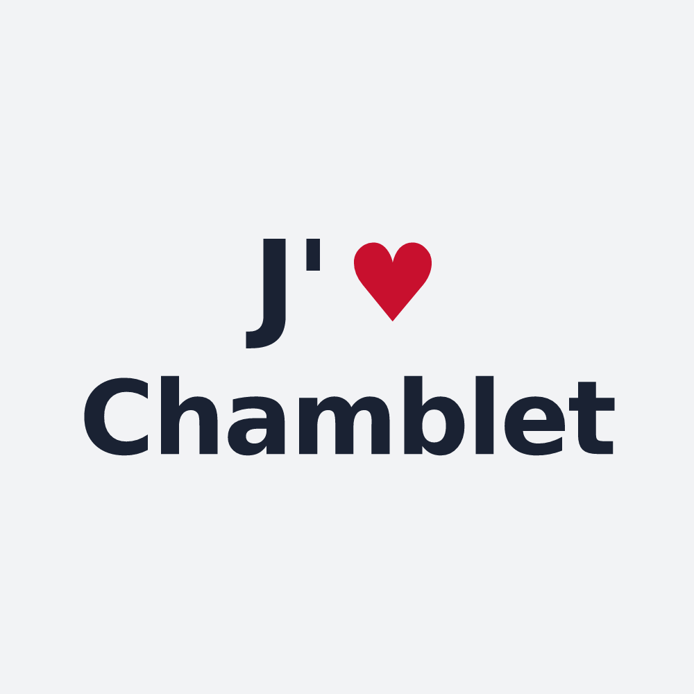 Poster personnalisé Chamblet — design J'aime Chamblet