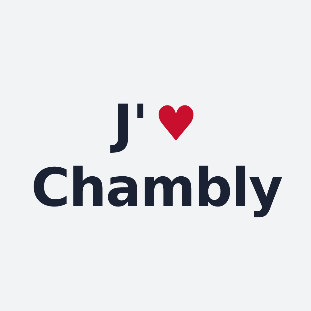 Poster personnalisé Chambly — design J'aime Chambly