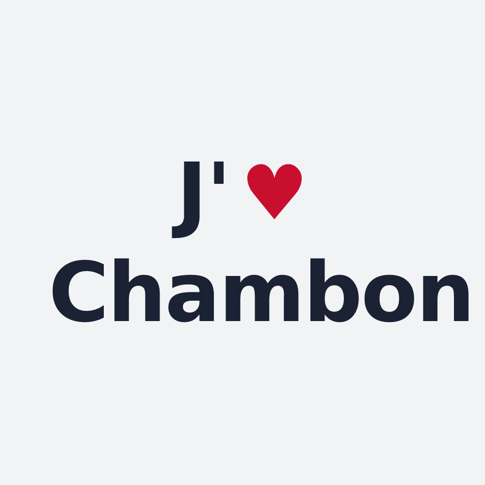 Poster personnalisé Chambon — design J'aime Chambon