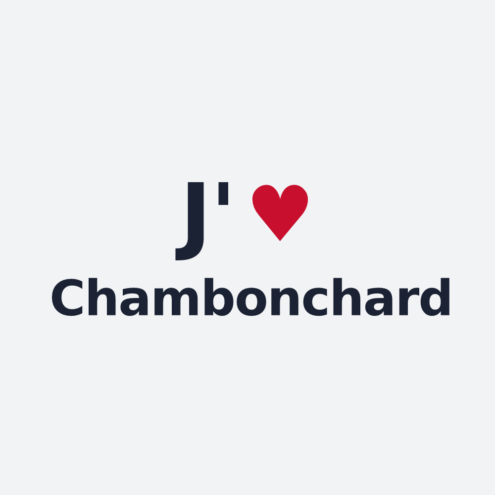 Poster personnalisé Chambonchard — design J'aime Chambonchard
