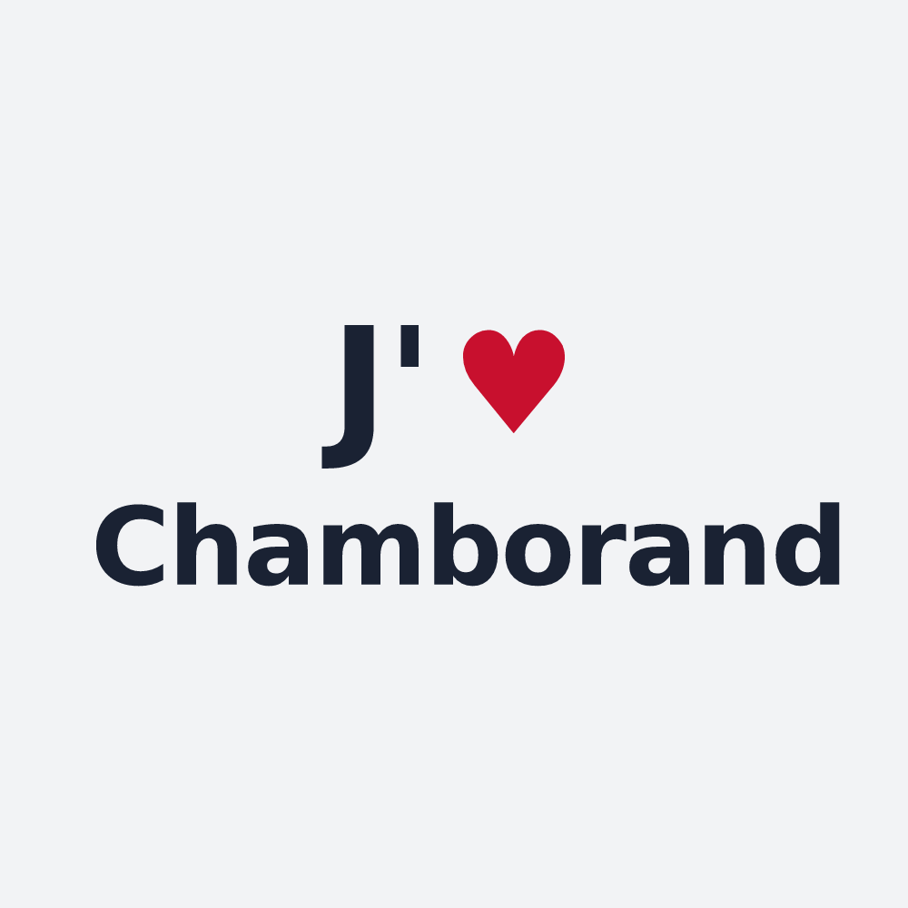 Poster personnalisé Chamborand — design J'aime Chamborand
