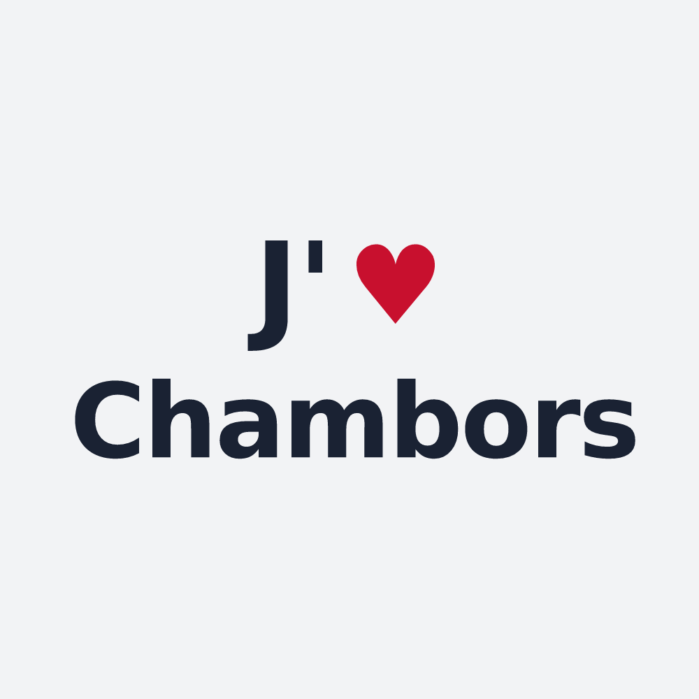 Poster personnalisé Chambors — design J'aime Chambors