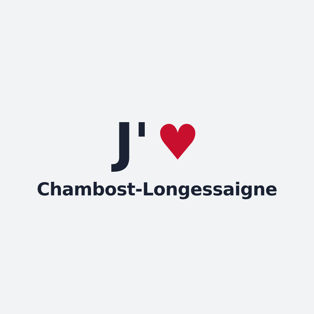 Poster personnalisé Chambost-Longessaigne — design J'aime Chambost-Longessaigne