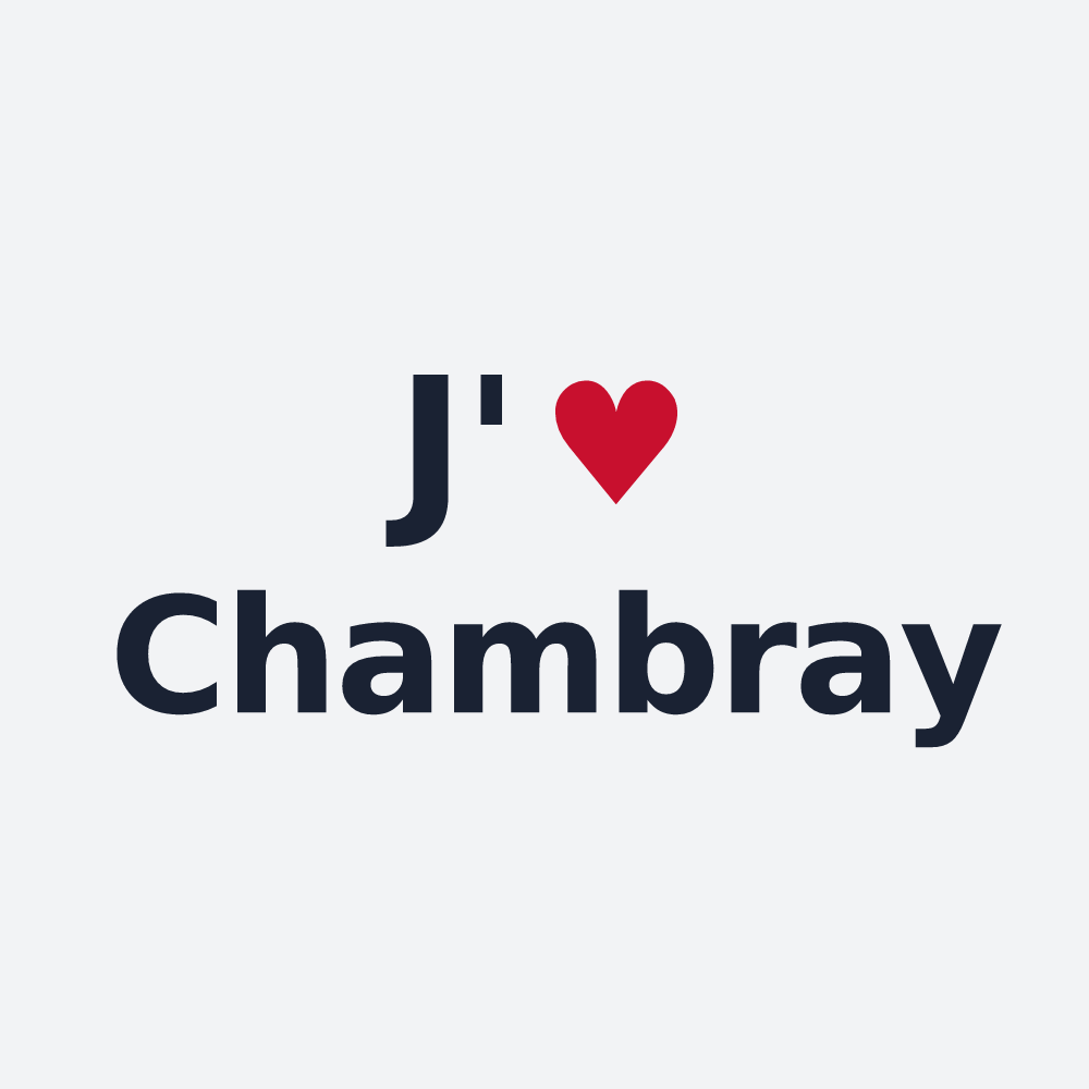Poster personnalisé Chambray — design J'aime Chambray