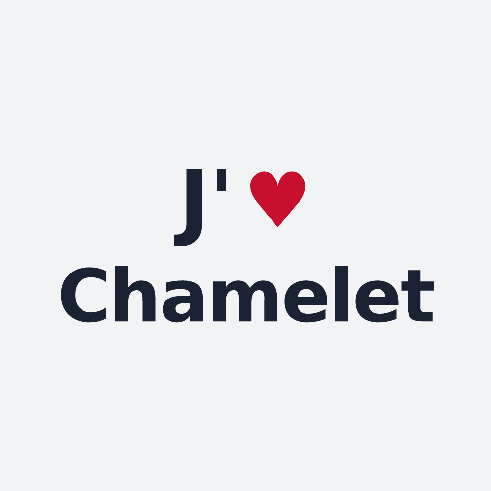 Poster personnalisé Chamelet — design J'aime Chamelet