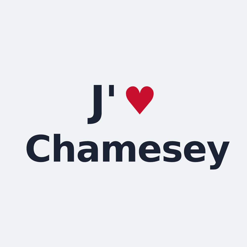 Poster personnalisé Chamesey — design J'aime Chamesey