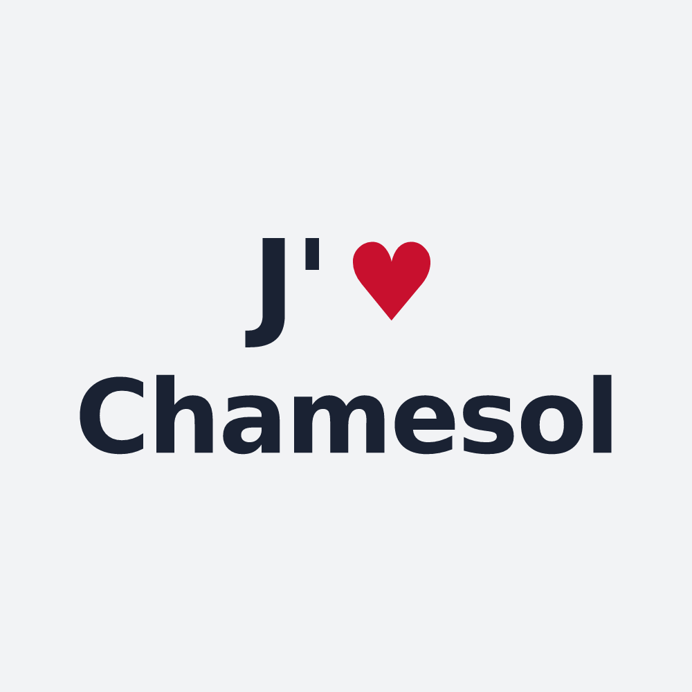 Poster personnalisé Chamesol — design J'aime Chamesol