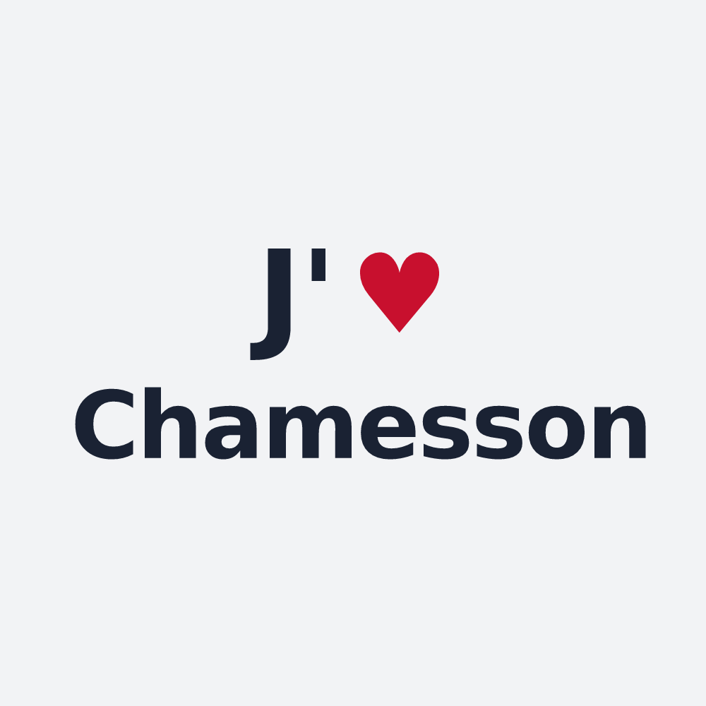 Poster personnalisé Chamesson — design J'aime Chamesson