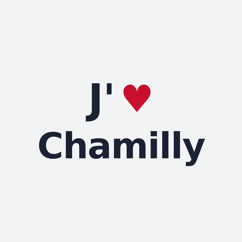 Poster personnalisé Chamilly — design J'aime Chamilly