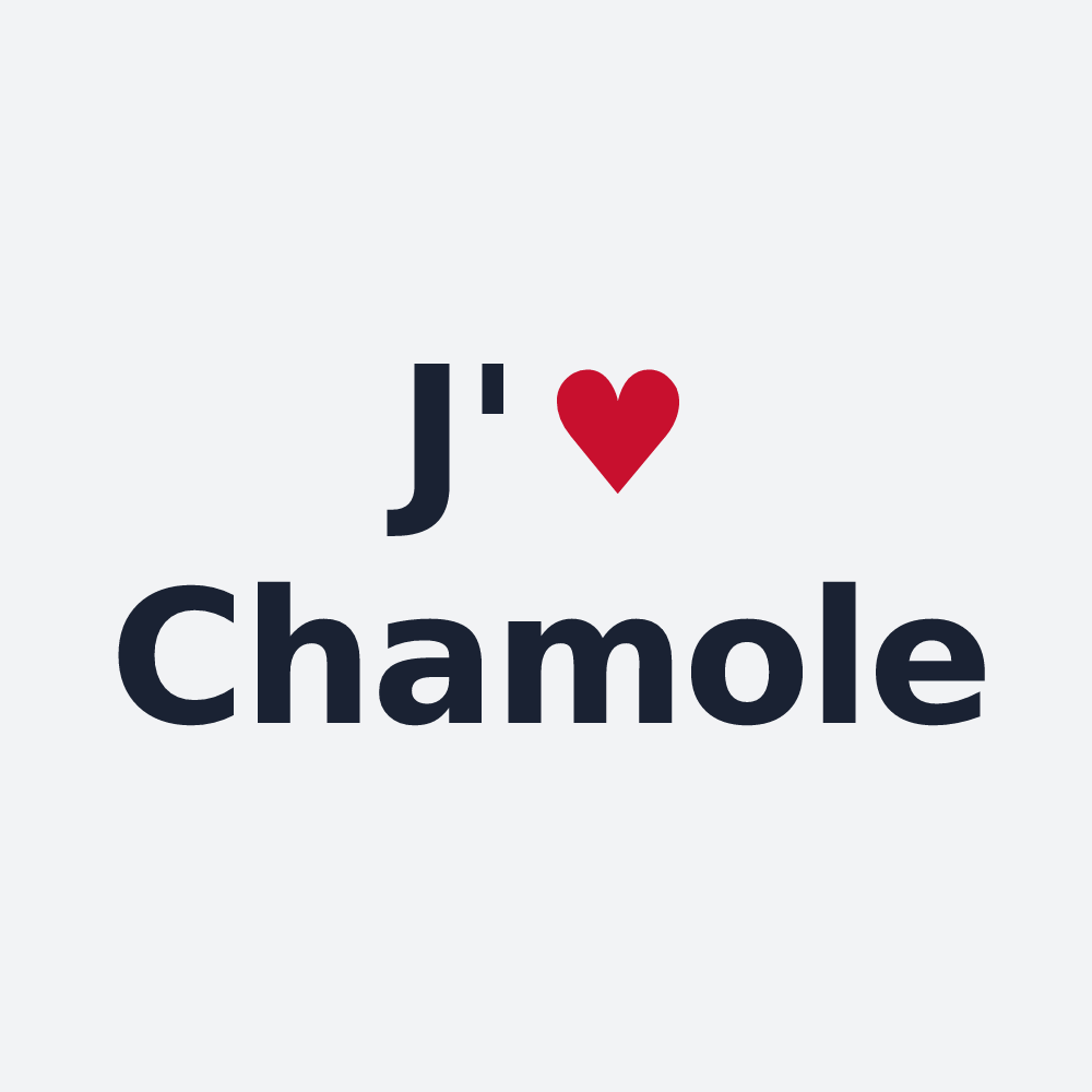 Poster personnalisé Chamole — design J'aime Chamole