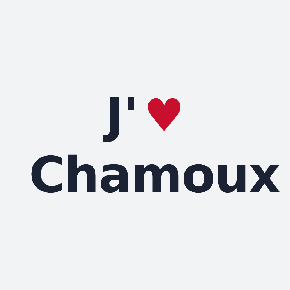 Poster personnalisé Chamoux — design J'aime Chamoux