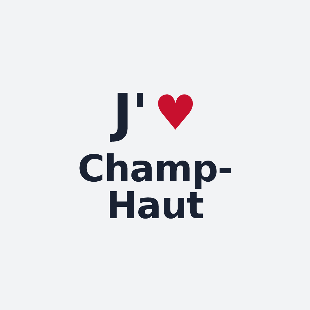 Poster personnalisé Champ-Haut — design J'aime Champ-Haut