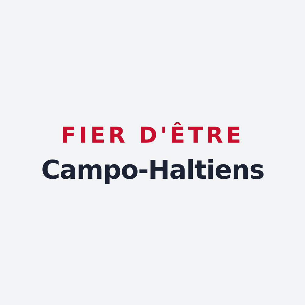 Poster « Fier d'être Campo-Haltiens » — design pour Champ-Haut