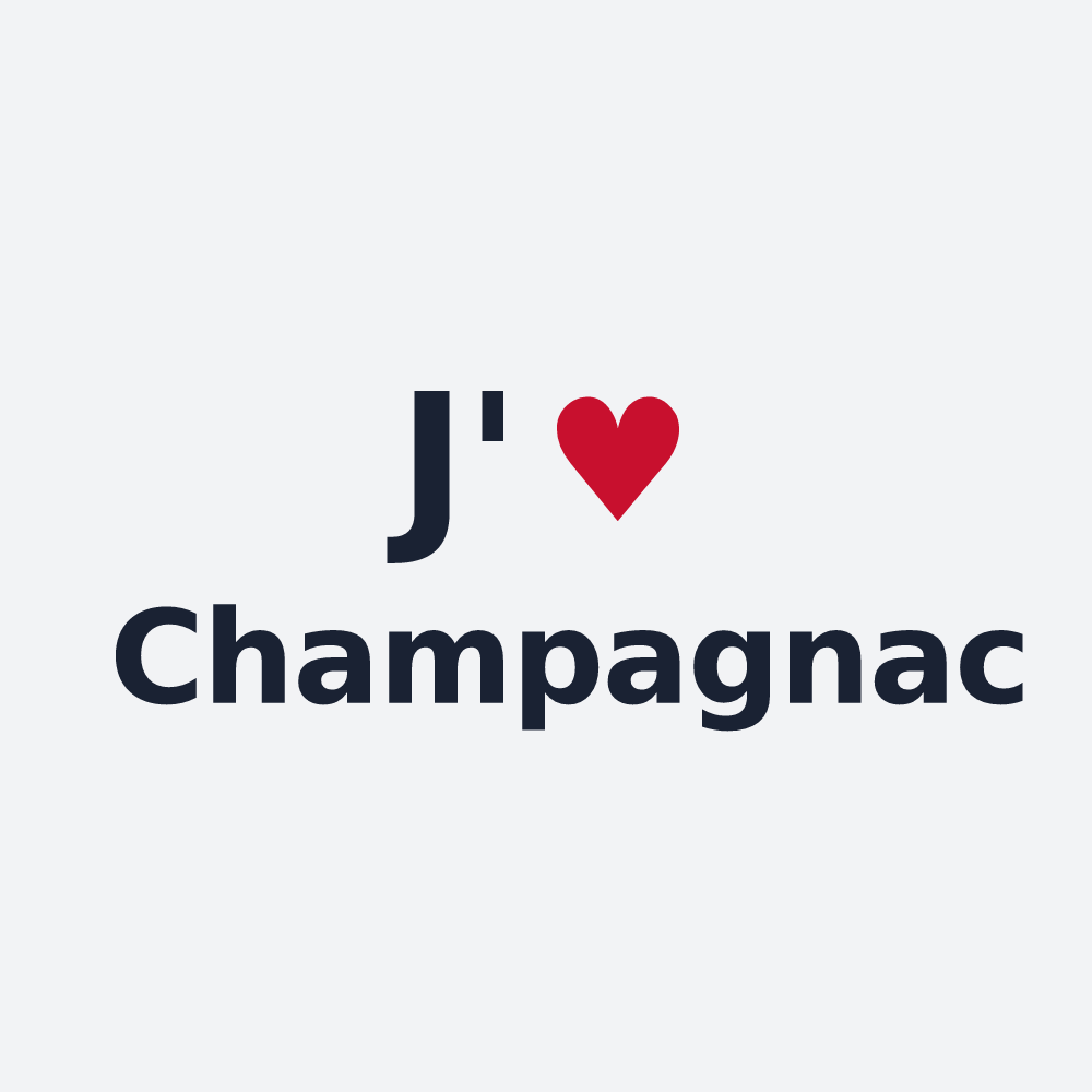 Poster personnalisé Champagnac — design J'aime Champagnac