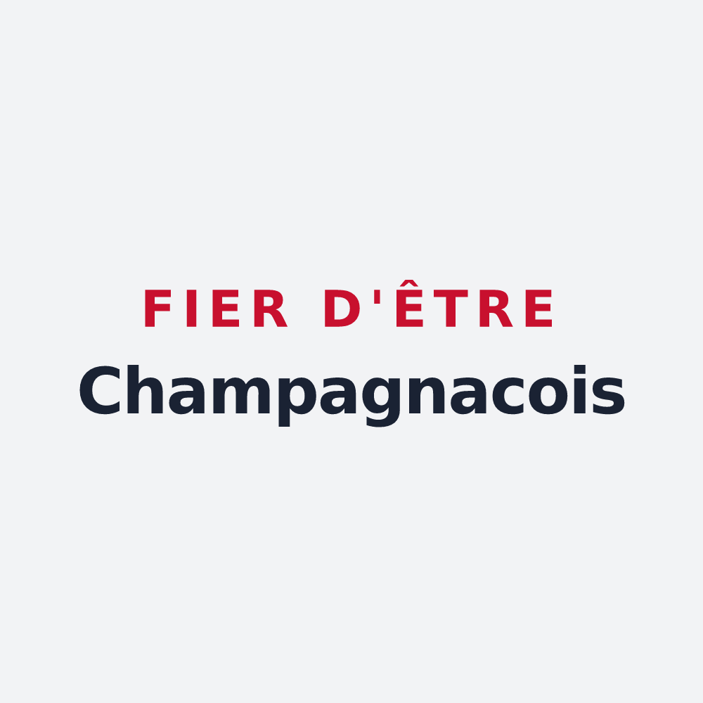 Poster « Fier d'être Champagnacois » — design pour Champagnac-le-Vieux