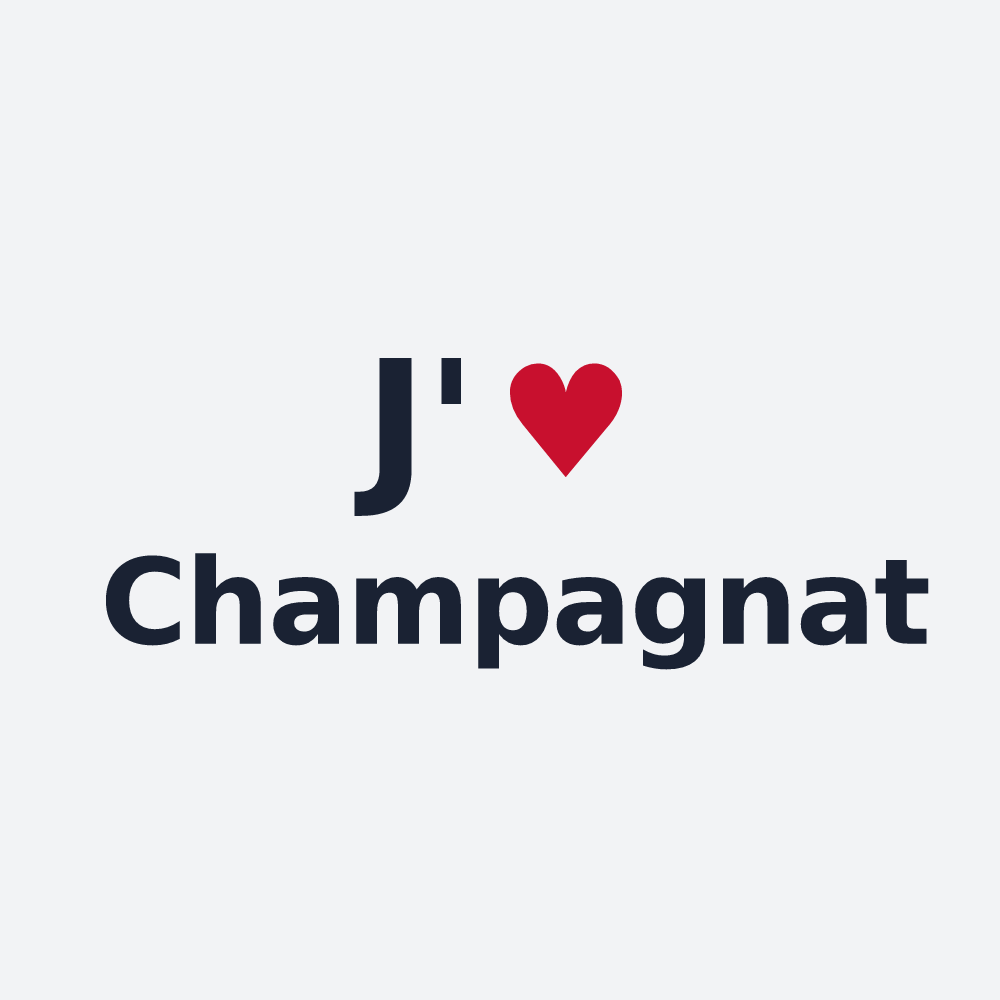 Poster personnalisé Champagnat — design J'aime Champagnat