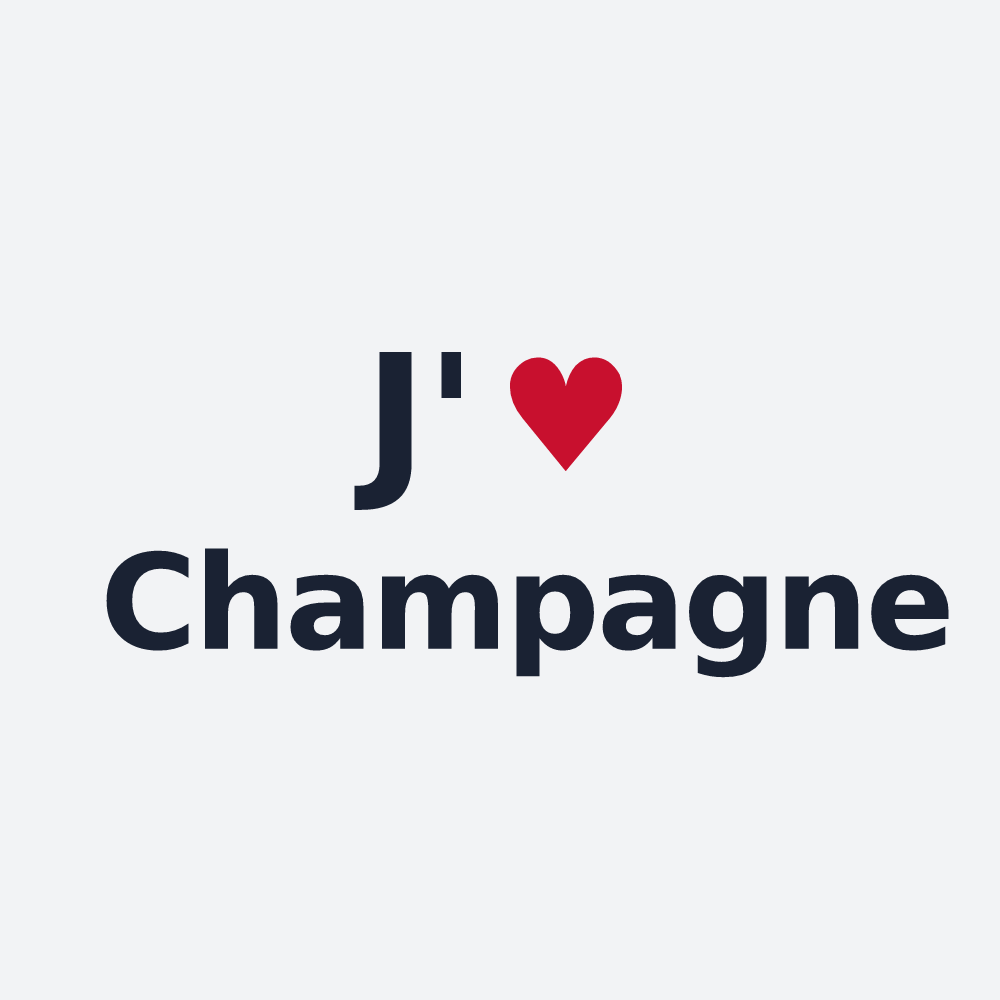 Poster personnalisé Champagne — design J'aime Champagne