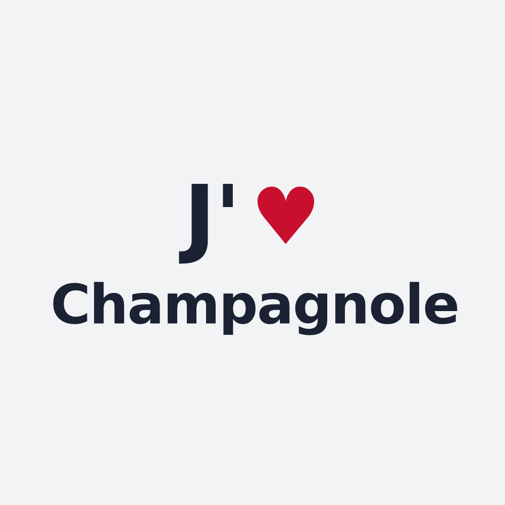 Poster personnalisé Champagnole — design « J'aime Champagnole » imprimé sur le poster