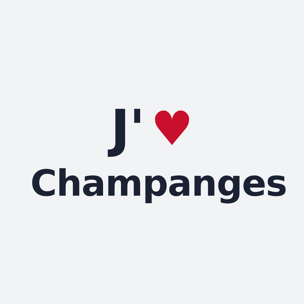 Poster personnalisé Champanges — design J'aime Champanges